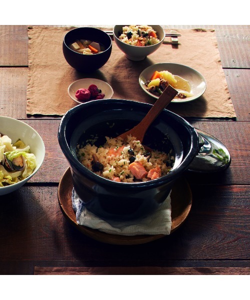 無印良品（MUJI） 鍋 土釜おこげ 3合炊き 約直径22×高さ15cm