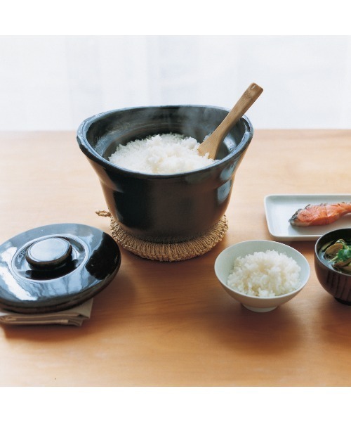 値下げ交渉可　無印良品　土鍋 3合炊き 約直径22cm 無印良品（MUJI） 鍋 土釜おこげ 3合炊き 約直径22×高さ15cm