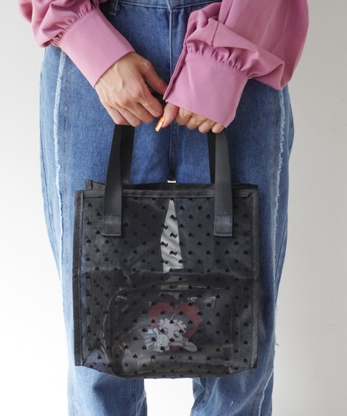 Jelly moo（ジェリームー） ハンドバッグ 「 」 ハート メッシュ