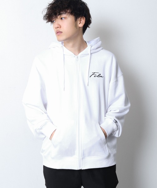 FILA パーカー 「FILA」 「別注」 ワンポイント ロゴ 刺繍 裏毛