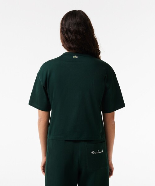 LACOSTE レディース Tシャツ LACOSTE tシャツ ルネ・ラコステシグネチャー ワイド