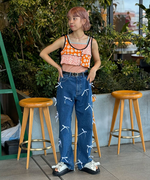 【HELLO.SANFRANCISCO】リボンデニムシャツ HELLO.SANFRANCISCO／リボンデニムシャツ - トップス公式 ストア
