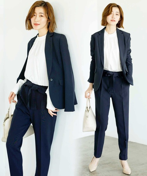 GeeRA」 パンツスーツ 13号 ネイビー レディース : 84084683  