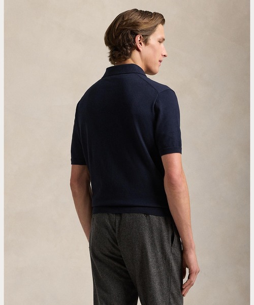 新品PoloRalph Lauren コットン ポロカラー セーターポロシャツL コットン ポロカラー セーター（ニット/セーター）｜POLO RALPH