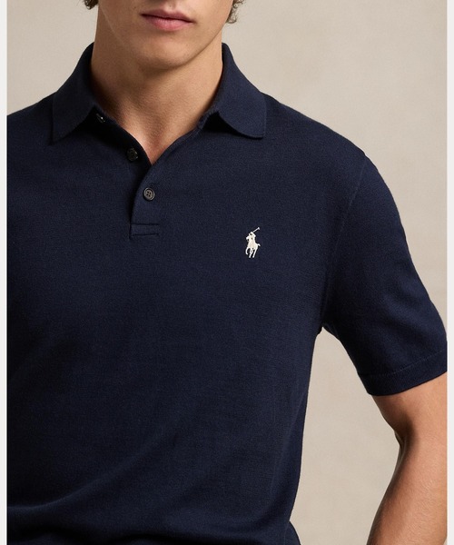 新品PoloRalph Lauren コットン ポロカラー セーターポロシャツL コットン ポロカラー セーター（ニット/セーター）｜POLO RALPH