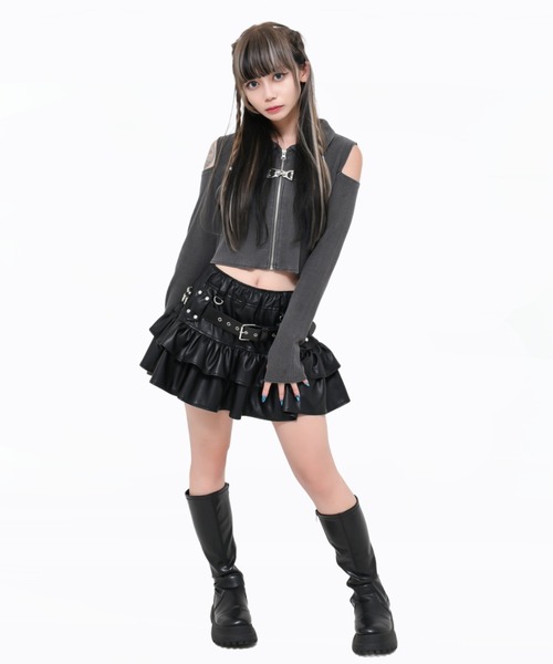 レフレムトップス REFLEM 「REFLEM/レフレム」テレコリブZIPトップス レディース