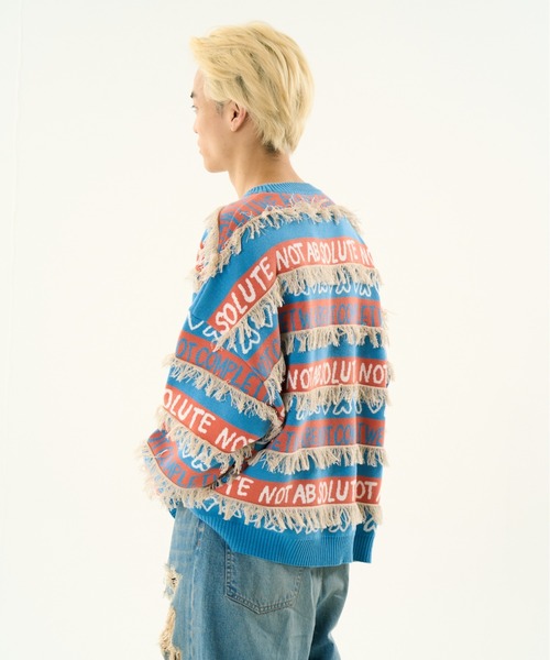 セーター ニット DISCOVERED CRAZY BORDER KNIT メンズ