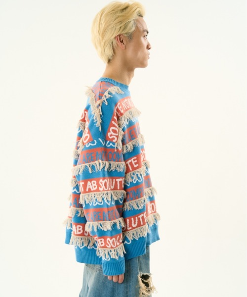 セーター ニット DISCOVERED CRAZY BORDER KNIT メンズ