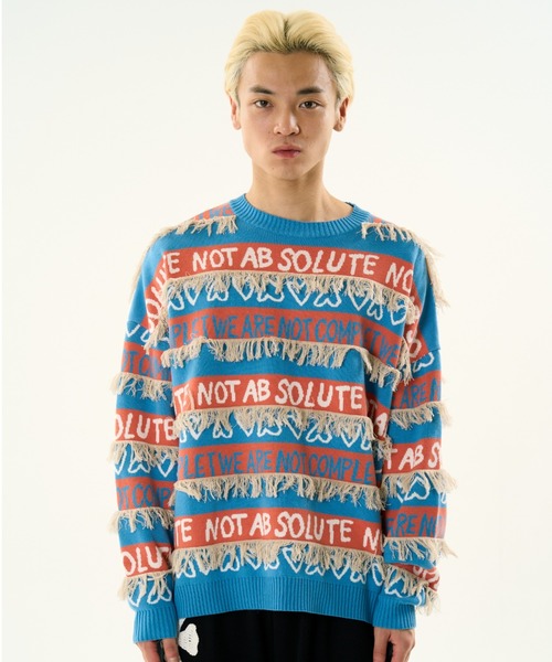 セーター ニット DISCOVERED CRAZY BORDER KNIT メンズ
