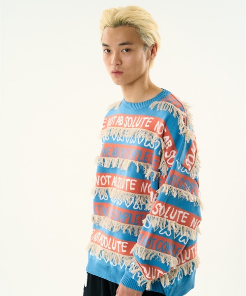 セーター ニット DISCOVERED CRAZY BORDER KNIT メンズ