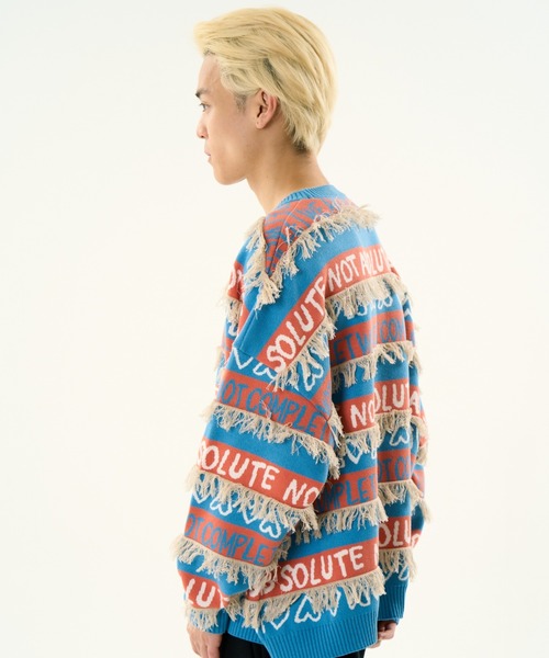 セーター ニット DISCOVERED CRAZY BORDER KNIT メンズ