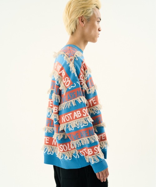 セーター ニット DISCOVERED CRAZY BORDER KNIT メンズ