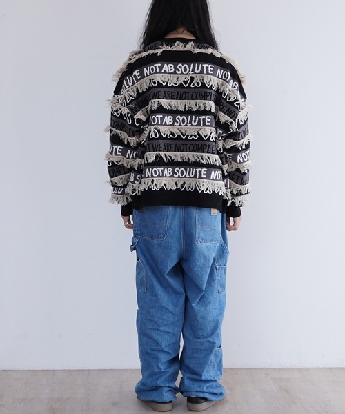 セーター ニット DISCOVERED CRAZY BORDER KNIT メンズ