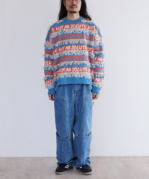 セーター ニット DISCOVERED CRAZY BORDER KNIT メンズ