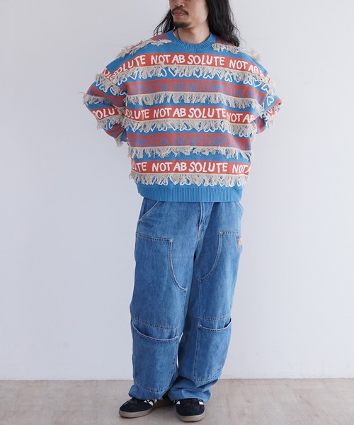 セーター ニット DISCOVERED CRAZY BORDER KNIT メンズ