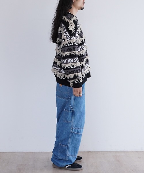 セーター ニット DISCOVERED CRAZY BORDER KNIT メンズ