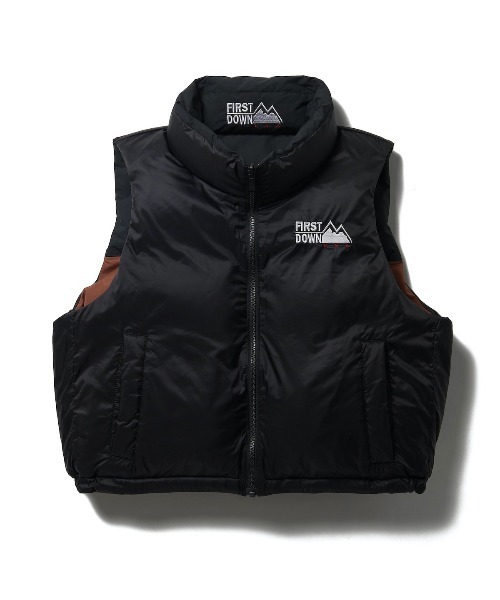 FIRST DOWN ダウンベスト ベスト SHORT BUBBLE VEST MICROFT(R
