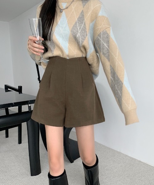 トゥララ　キュロット LADY LIKE パンツ ツータック入りキュロットパンツ レディース