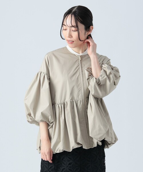 BEAMS HEART ベージュ バルーンスリーブ ジャケット BEAMS HEART ベージュ バルーンスリーブ ジャケット