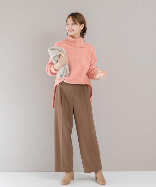【L.BEIGE】スリットタートルネックニット ニット セーター スリットタートルネックニット レディース : ZOZOTOWN