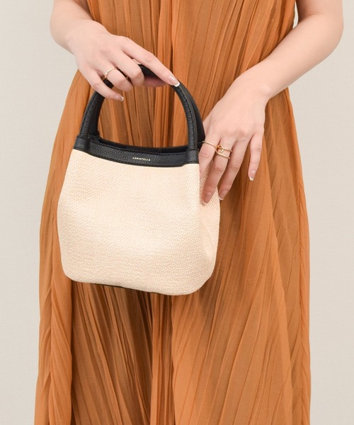 LORISTELLA ハンドバッグ 「LORISTELLA」レザーハンドルラフィア