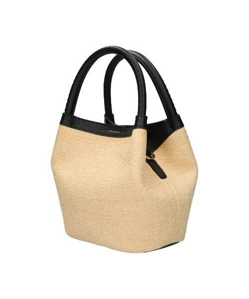 LORISTELLA ハンドバッグ 「LORISTELLA」レザーハンドルラフィア