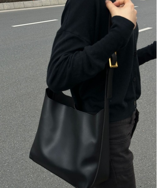 トートバッグ 「A4対応」太ベルトPUショルダートートバッグ レディース