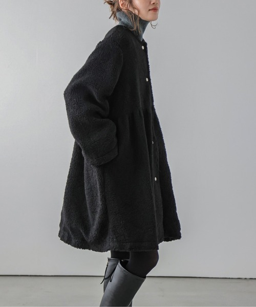 「SUGAR BISKET」 「La-gemme」ノーカラーコート フリー ベージュ レディース_画像3