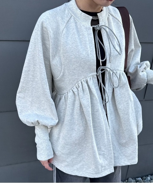 Ameri（アメリ） tシャツ SYMMETRY PEPLUM SWEAT TOP レディース