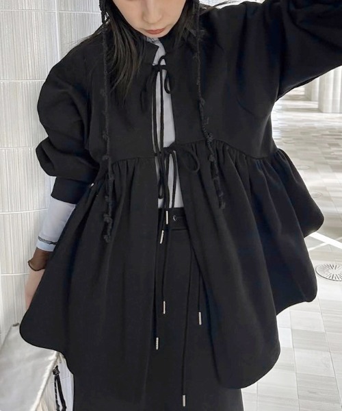 アメリ ヴィンテージ SYMMETRY PEPLUM SWEAT TOP SYMMETRY PEPLUM