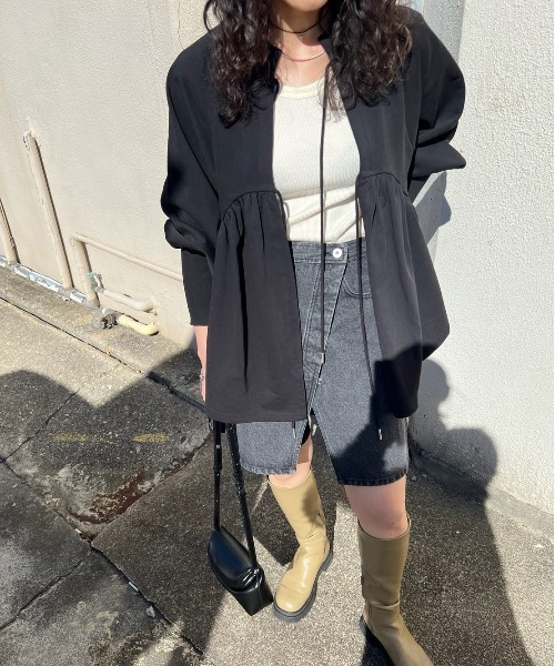 アメリ ヴィンテージ SYMMETRY PEPLUM SWEAT TOP SYMMETRY PEPLUM