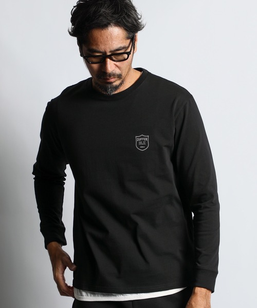 難ありTenderloin ブラック ロングスリーブ Tシャツ　L スリーブオーバーサイズドロングスリーブTシャツ(EZBH