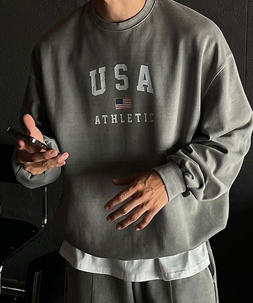 Revo. トレーナー スウェット 「KOREAN SELECT」USA ロゴ 星条旗