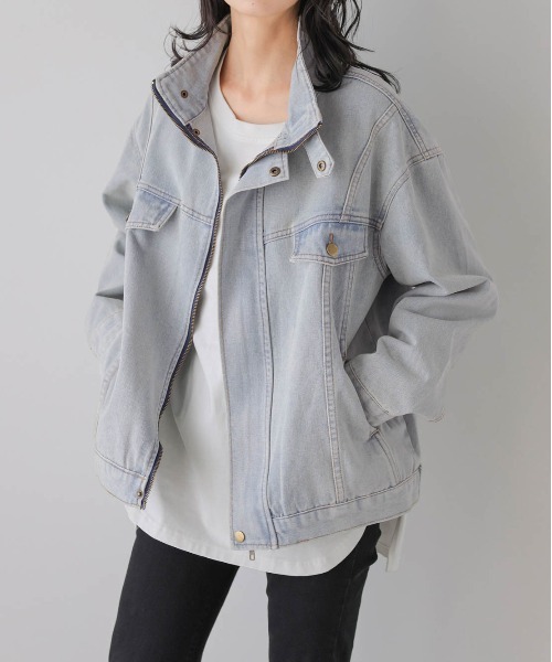 デニムジャケット gジャン ビンテージ風デニムジャケット レディース