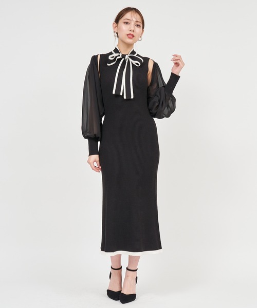 「ROYAL PARTY」 ニットワンピース FREE グレー レディース_画像6