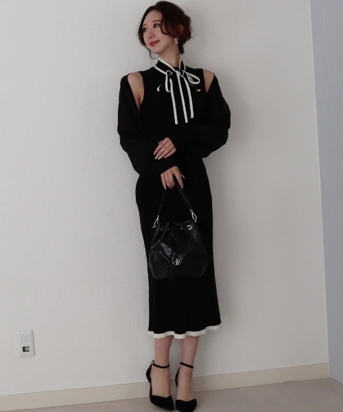 「ROYAL PARTY」 ニットワンピース FREE グレー レディース_画像10