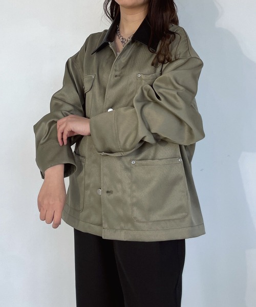 タグ付✨未使用 onit ビッグシルエットジャケット リネン混 775326F)ビッグシルエットジャケット レディース 前開き