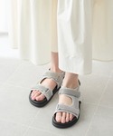 スポーツサンダル サンダル フラット ベルクロ...の詳細画像2
