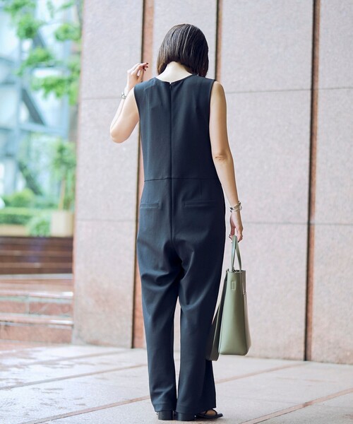 美品 現行 ルネ Rene オールインワン サロペット パール 濃紺 36 美品 現行 ルネ Rene オールインワン サロペット パール 濃紺 36