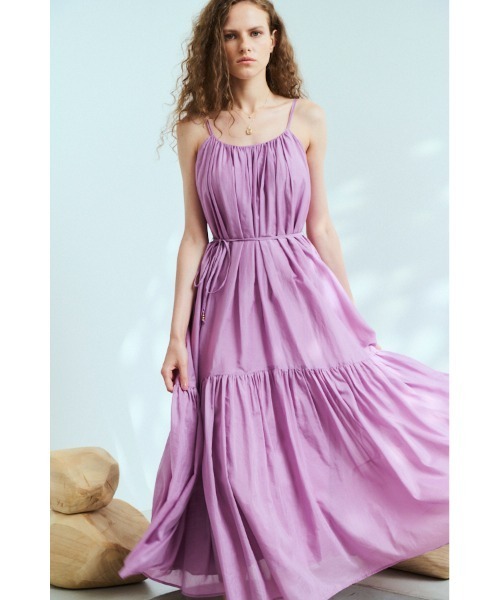 Estella.K ワンピース Dramatic summer belted dress ティアードサマー