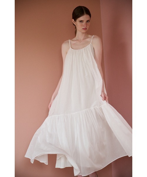 Estella.K ワンピース Dramatic summer belted dress ティアードサマー