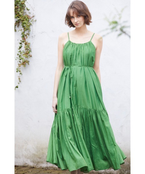 Estella.K ワンピース Dramatic summer belted dress ティアードサマー