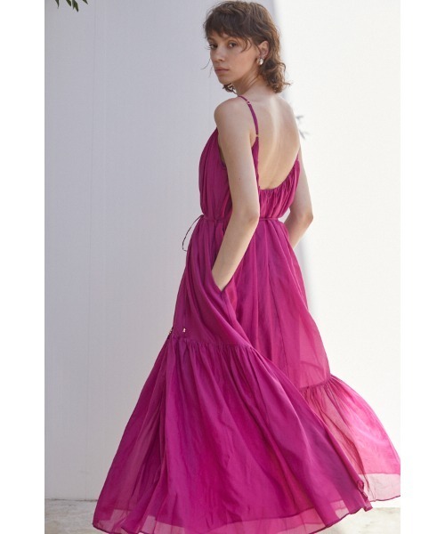 Estella.K ワンピース Dramatic summer belted dress ティアードサマー