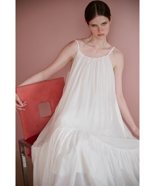 Estella.K ワンピース Dramatic summer belted dress ティアードサマー