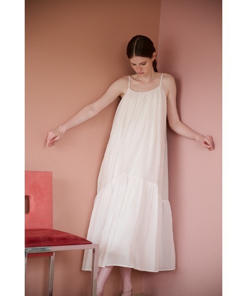 Estella.K ワンピース Dramatic summer belted dress ティアードサマー