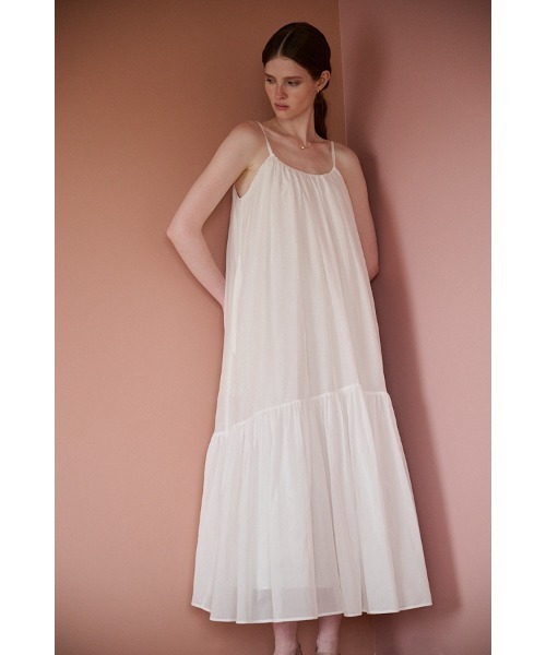Estella.K ワンピース Dramatic summer belted dress ティアードサマー