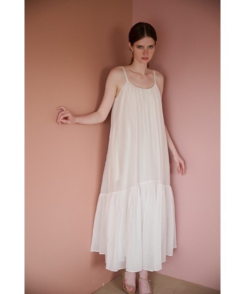 Estella.K ワンピース Dramatic summer belted dress ティアードサマー