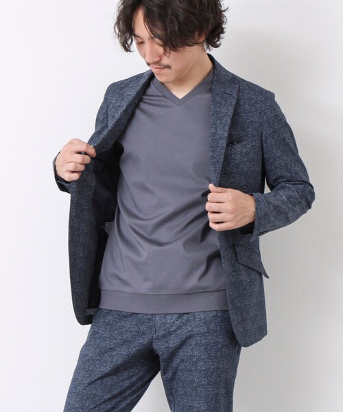 NOLLEY'S tシャツ 「ビジカジ対応」シルケットスムース Vネック