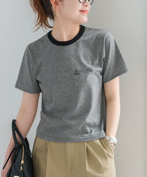 最新最全のをすべて Spick＆Span tシャツ リンガーロゴTシャツ レディース トップス