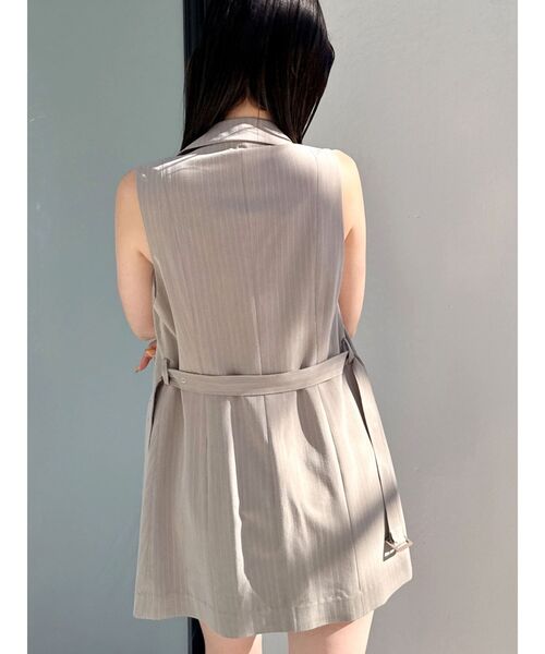 ベスト ジレ ノースリーブジャケット「SETUP着用可」 レディース GYDA ベスト ジレ ノースリーブジャケット「SETUP着用可